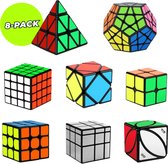 Speed Cube - Speed Cube Set 8 stuks - Speed Cube Giftset - Magic Cube - Kubus Puzzel  - Breinbrekers - voor kinderen en volwassenen