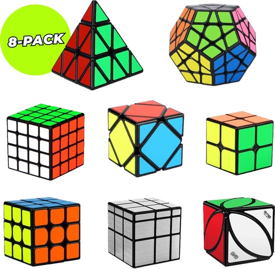 Allerlei soorten spoelen site Speed Cube - Speed Cube Set 8 stuks - Speed Cube Giftset - Magic Cube -  Kubus Puzzel ... | bol.com