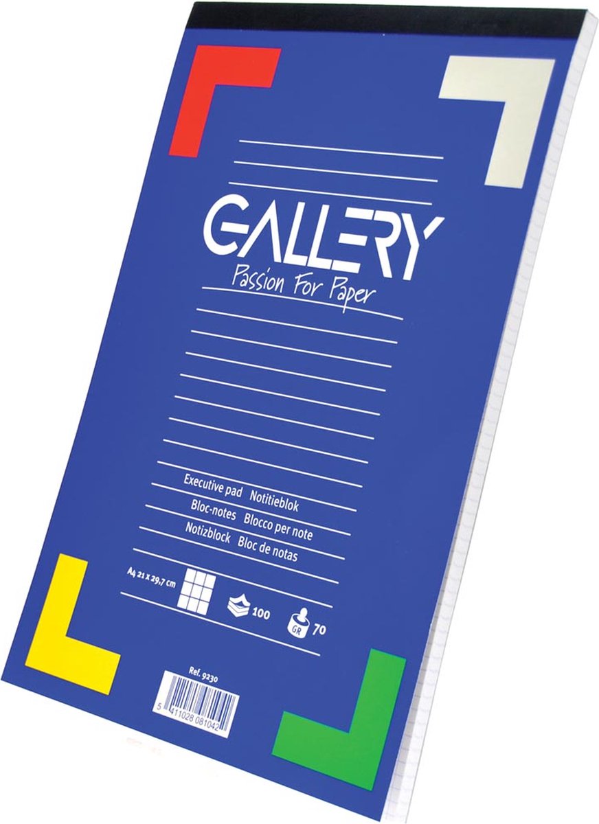 Gallery Bloc-notes format 21 x 297 cm (A4) bloc ligné de 100 feuilles