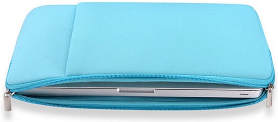 Housse pour ordinateur portable et Macbook avec compartiment supplémentaire pour tablette - 15,4 pouces - Turquoise