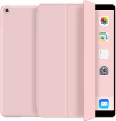 Hoes geschikt voor iPad 2019/2020/2021 -– Roze - 10.2 Inch Ipad 7/8/9 Soft Silicone Magnetische Smart Folio Book Case - Apple - iPad 7 – iPad 8 - iPad Hoesje - Ipad Case - Ipad Hoes - Autowake - Tri-fold - Tablethoes – Smartcase