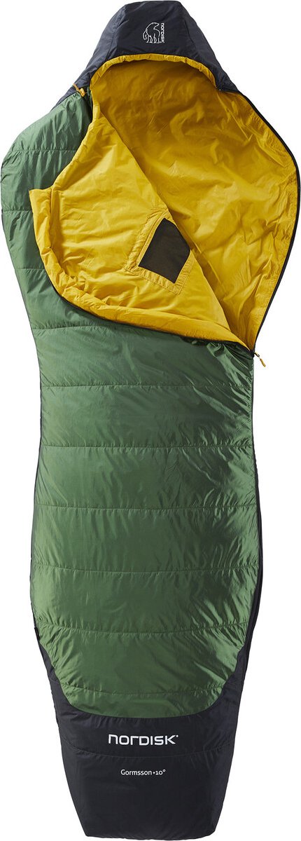 Nordisk Gormsson +10° Curve Slaapzak XL, zwart/groen