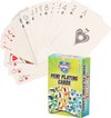 Afbeelding van het spelletje 2x pakjes mini voetbal thema speelkaarten 6 x 4 cm in doosje van karton - Handig formaatje kleine kaartspelletjes