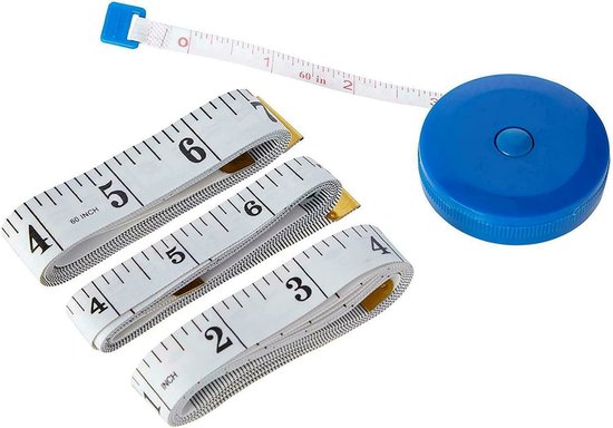 Ensemble de 4x rubans à mesurer, y compris ruban à mesurer en format de  poche 150 cm -... | bol.com