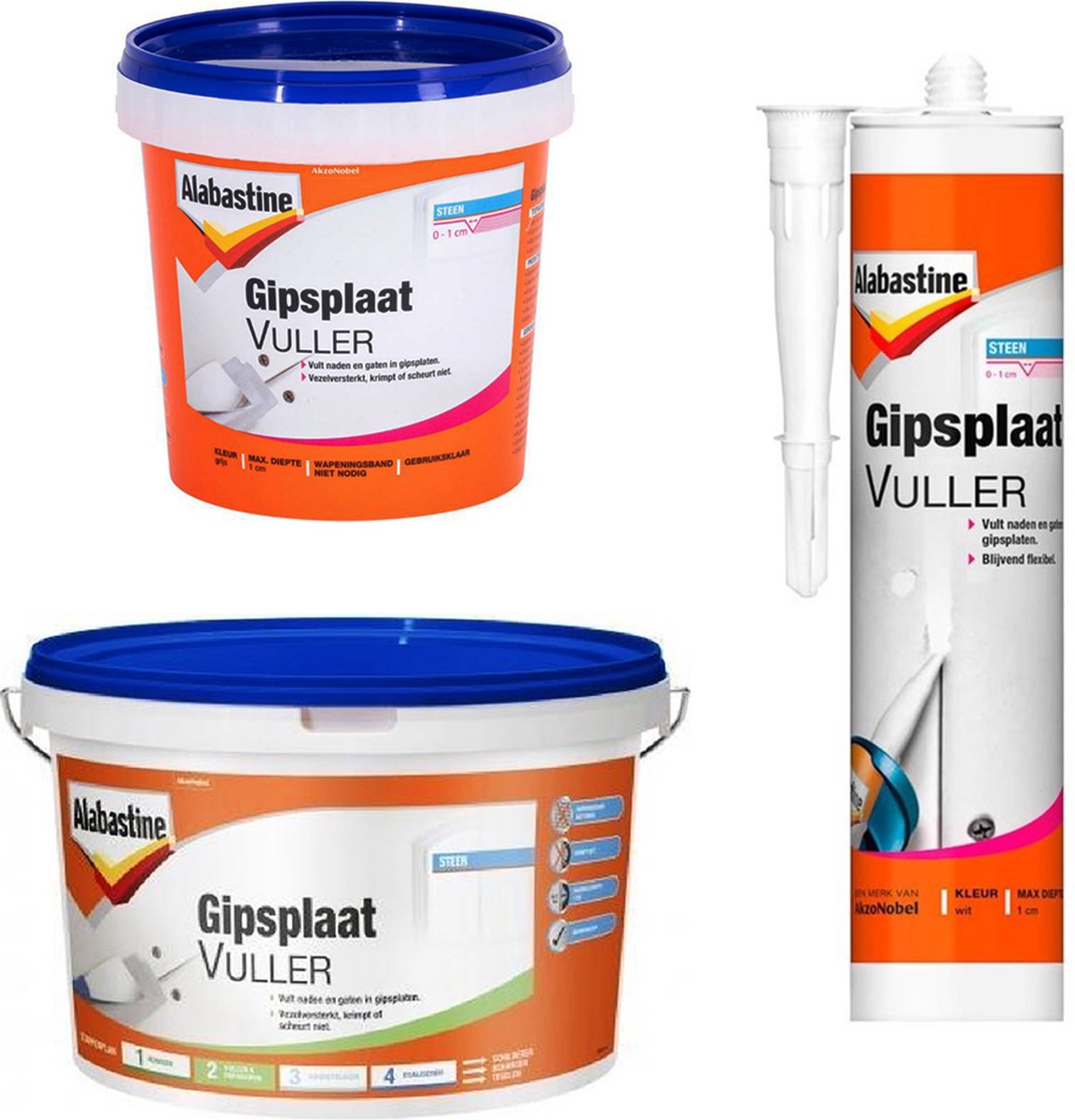Alabastine Gipsplaat Vuller - Grijs - 2,5 liter | bol.com