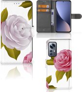 Wallet Book Case Xiaomi 12 | 12X Telefoon Hoesje Cadeau voor haar Roses