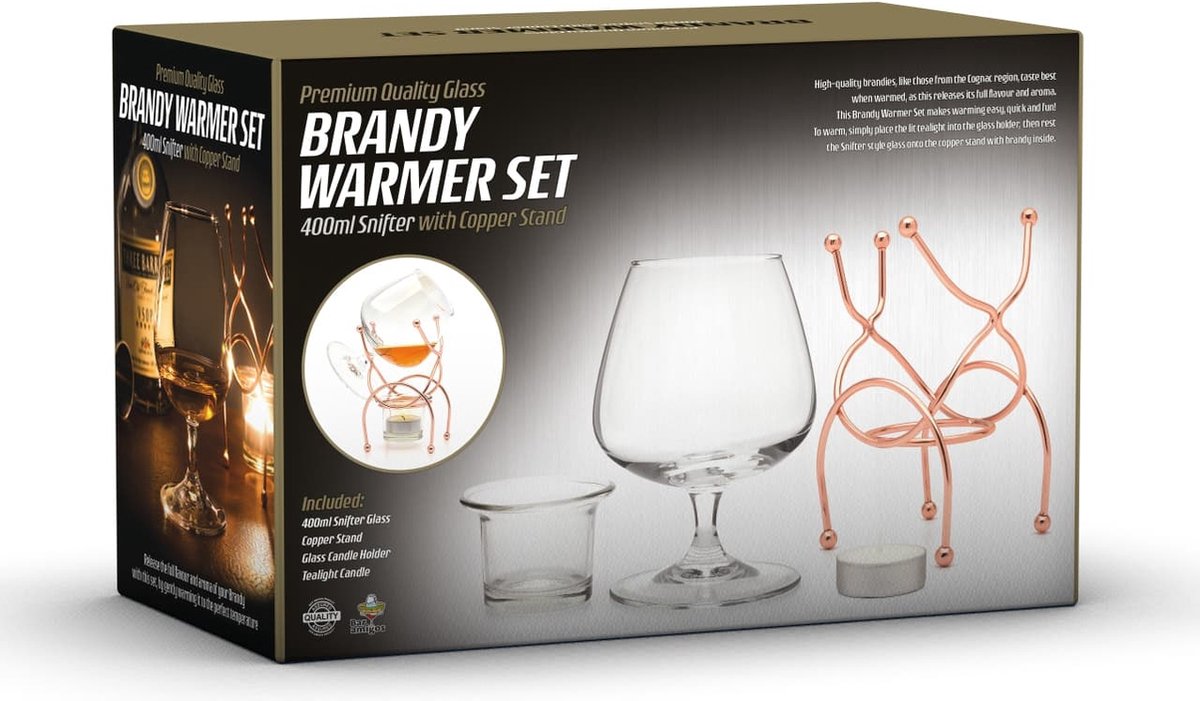 CKB ltd - cognac verwarmer snifter warmer glas set brandy glazen –  cognacglazen... | bol.com