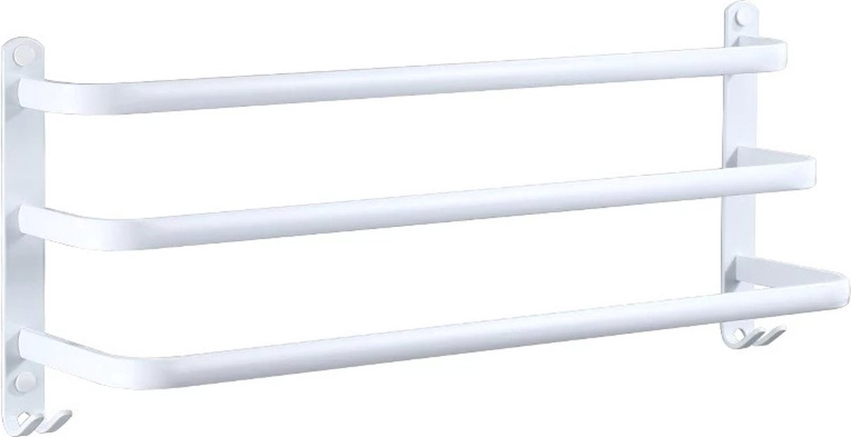 Drievoudig handdoekrek Bianco 50cm wit