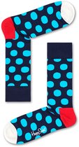 Happy Socks Big Dot Sokken, Donkerblauw/Turquoise, Maat 36-40 - Maat 36-40