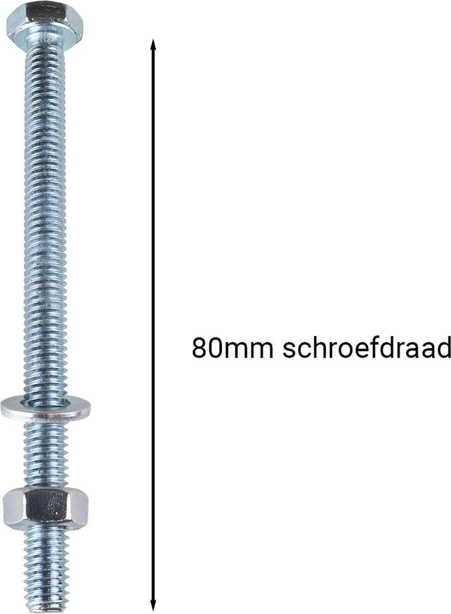 Tapbouten Verzinkt M6 x 80 mm | 200 stuks