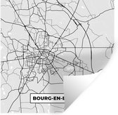Muurstickers - Sticker Folie - Kaart – Stadskaart – Bourg-en-Bresse - Plattegrond – Frankrijk - 50x50 cm - Plakfolie - Muurstickers Kinderkamer - Zelfklevend Behang - Zelfklevend behangpapier - Stickerfolie