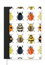 Notitieboek - Schrijfboek - Kever - Insecten - Design - Notitieboekje klein - A5 formaat - Schrijfblok
