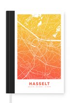 Carnet - Cahier d'écriture - Plan de la ville - Hasselt - Oranje - Jaune - Carnet - Format A5 - Bloc-notes - Carte