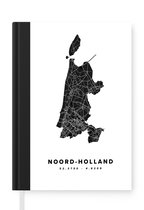 Notitieboek - Schrijfboek - Noord-Holland - Nederland - Wegenkaart - Notitieboekje klein - A5 formaat - Schrijfblok