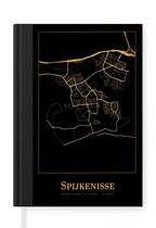 Notitieboek - Schrijfboek - Kaart - Spijkenisse - Goud - Zwart - Notitieboekje klein - A5 formaat - Schrijfblok