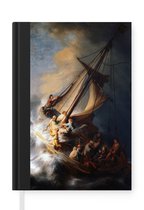 Notitieboek - Schrijfboek - De storm op het meer van Galilea - Schilderij van Rembrandt van Rijn - Notitieboekje klein - A5 formaat - Schrijfblok