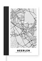 Carnet - Carnet d'écriture - Plan de la ville - Heerlen - Grijs - Wit - Carnet - Format A5 - Bloc-notes - Carte