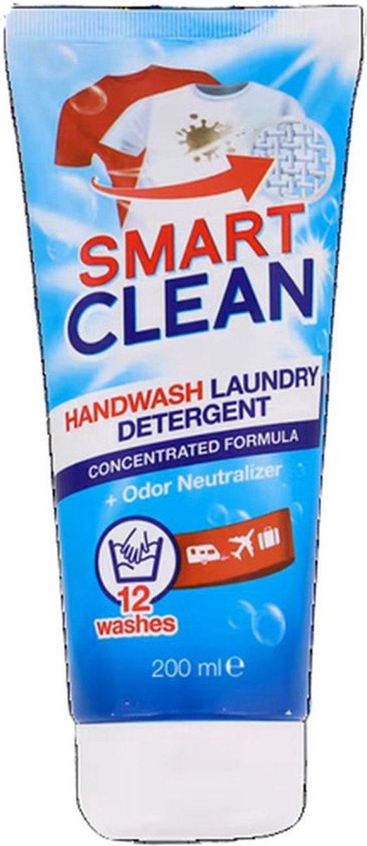Reiswasmiddel / Wasmiddel voor op vakantie - 200 ML - Blauw - 12 Wasbeurten  - Handwash... | bol.com