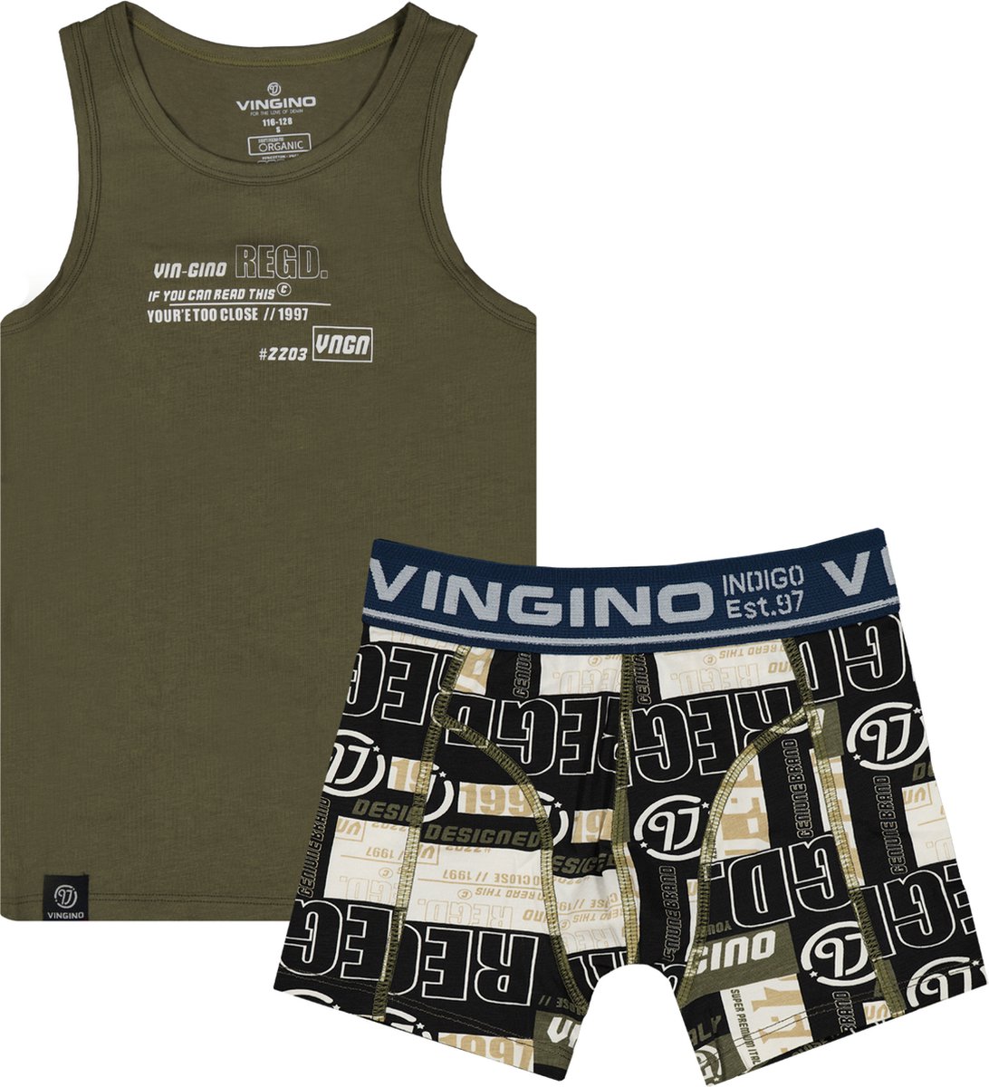 Vingino - Set Boxershort en Hemd Bold - Maat: 134/140
