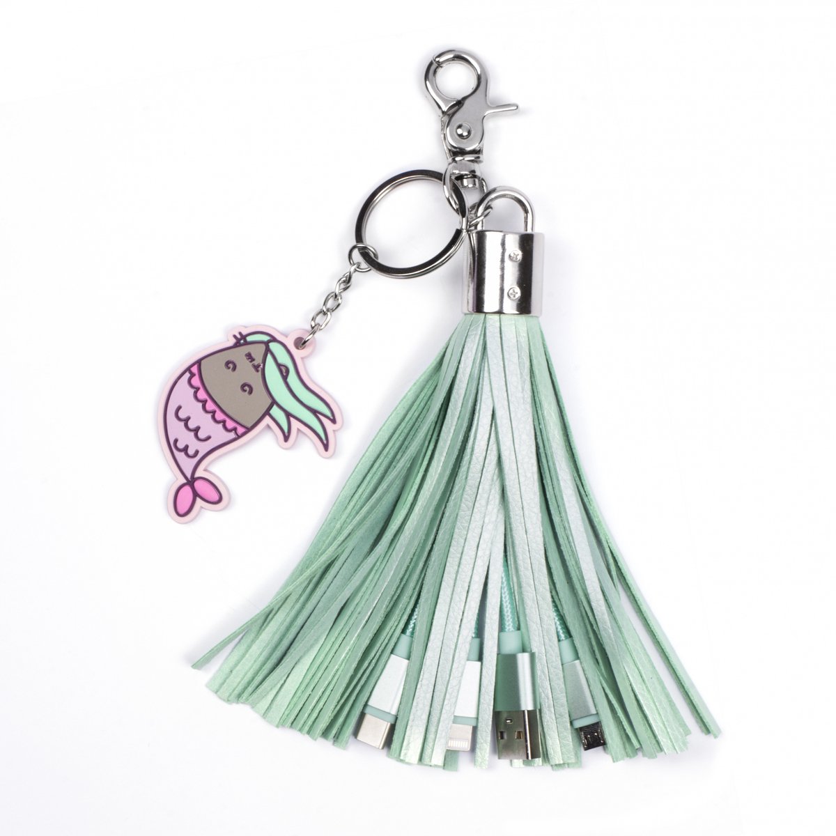 Pusheen Pusheen 3-in-1 Usb-oplaadkabel Tassel Groen