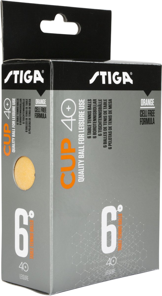 Stiga Sports Tafeltennisballen Cup 40 Oranje 6 Stuks