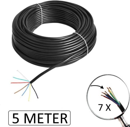 Lumonic 10m FLRYY Voertuigkabel 7x1mm² zwart | 7-kern | Aanhangwagenkabel | Meeraderige autokabel | Olie- en brandstofbestendig, vlamvertragend | Laagspanning Lumonic 10m FLRYY Voertuigkabel 7x1mm² zwart | 7-kern | Aanhangwagenkabel | Meeraderige autokabel | Olie- en brandstofbestendig, vlamvertragend | Laagspanning