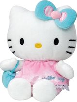 Hello Kitty - Peluche Hello Kitty Robe Noir Tête de Mort - 15cm