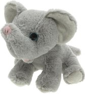 Pluche knuffel dieren Olifant van 25 cm - Speelgoed knuffels - Cadeau voor jongens/meisjes