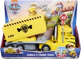 PAW Patrol , Camion 2-en-1 transformable X-Treme Truck de Ruben avec excavatrice, grue, sons et lumières, figurines, jouets pour enfant à partir de 3 ans