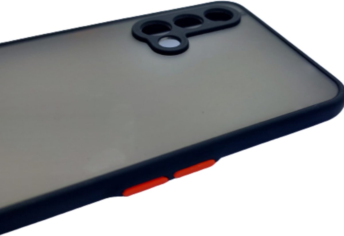 OnePlus Nord CE 5G Telefoon hoesje - Modern - Transparant - Zwart / Rood