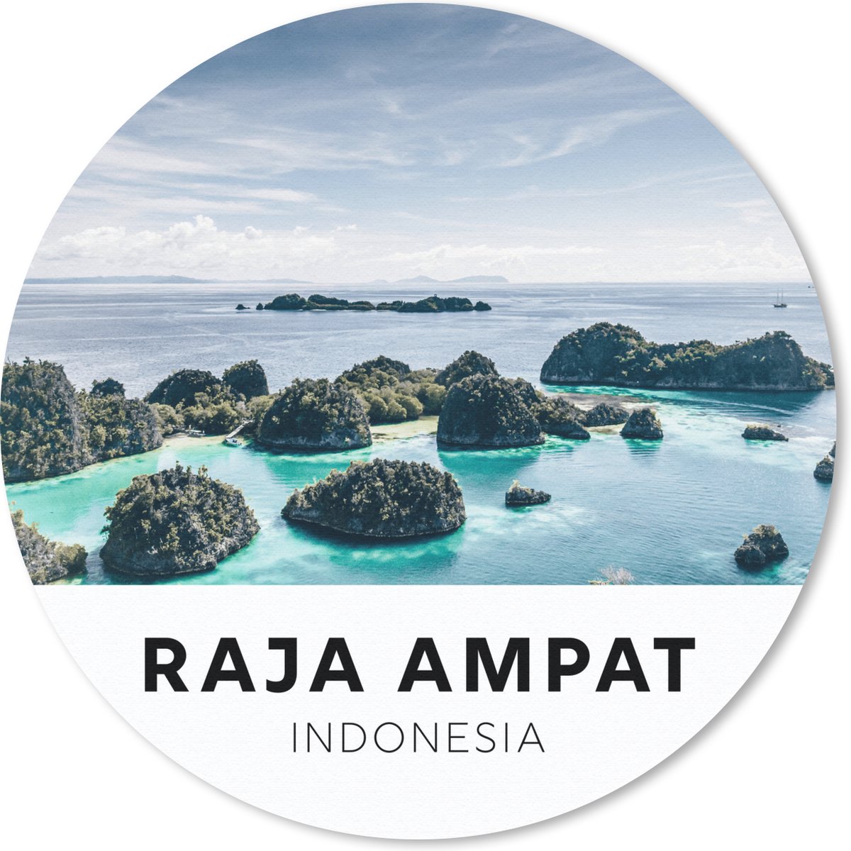 Muismat rond 40x40 cm - Mousepad Indonesië - Natuur - Water - Ronde muismatten
