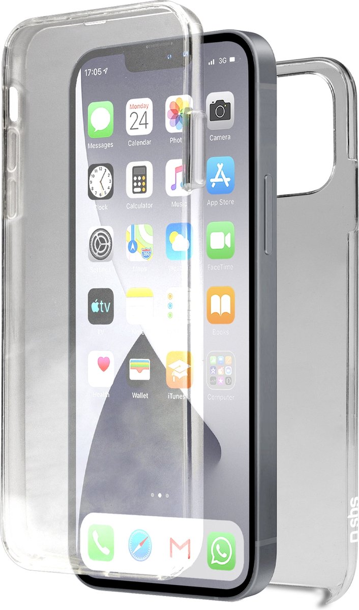 Apple iPhone 13 Hoesje - SBS - 360° Full Body Serie - Hard Kunststof Backcover - Transparant - Hoesje Geschikt Voor Apple iPhone 13