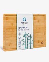 ViveGrace HOME® Bamboe Snijplank - 40x30 CM - Snijplank Hout - Met Sapgeul - Naturel