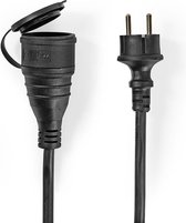 Câble d'extension d'alimentation extérieur Nedis Grounded - 3x 1,5 mm / noir - 15 mètres
