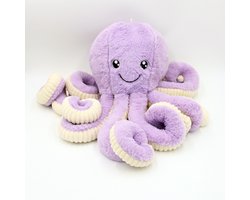 DW4Trading Pluche Knuffel Octopus - Paars - 40 cm