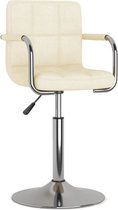Tabouret de bar en tissu couleur crème