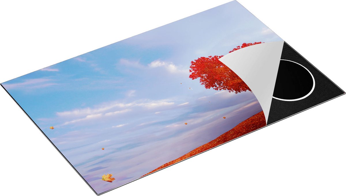 Chefcare Inductie Beschermer Rode Liefde Boom in een Hart Vorm - 81,2x52 cm - Afdekplaat Inductie - Kookplaat Beschermer - Inductie Mat