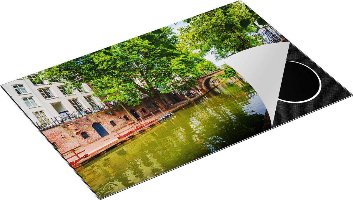Chefcare Inductie Beschermer Oudegracht in Utrecht - 80,2x52,2 cm - Afdekplaat Inductie - Kookplaat Beschermer - Inductie Mat