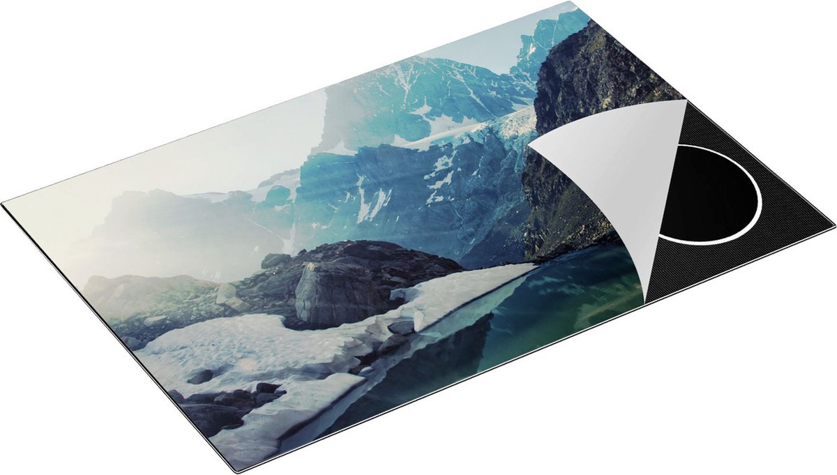 Chefcare Inductie Beschermer Landschap berg meer - 81x52 cm - Afdekplaat Inductie - Kookplaat Beschermer - Inductie Mat