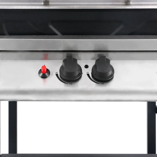vidaXL Gasbarbecue met 3-laags zijtafel zwart en zilverkleurig van VidaXL — afbeelding 5