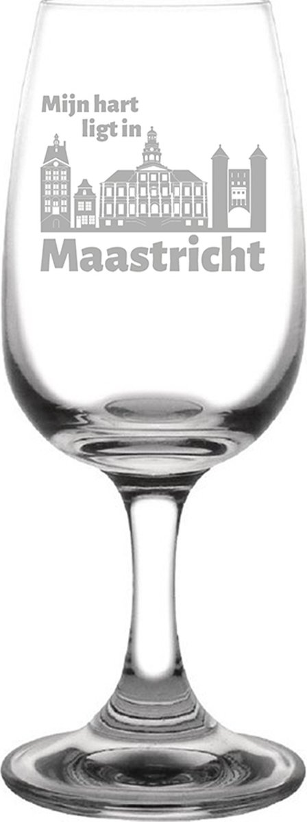 Gegraveerde portglas 12cl Maastricht