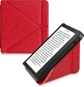 kwmobile case geschikt voor Kobo Libra 2 - Met standaard - E reader cover van kunstleer - In rood