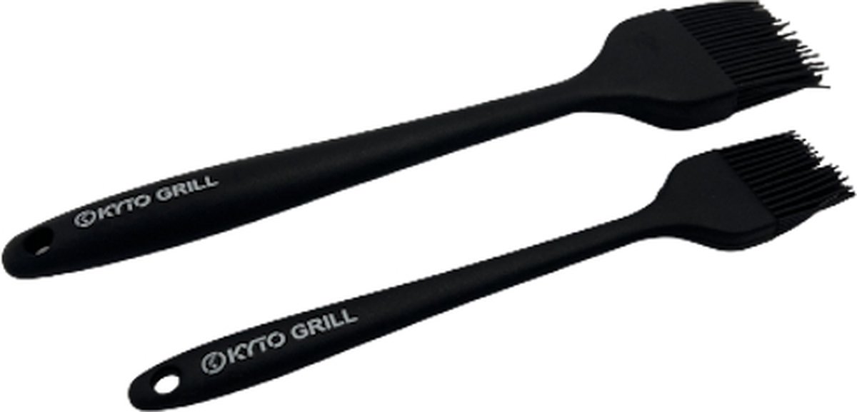 Kyto Grill - Set Siliconen bakkwast - Grillkwast - Gebakborstel - Kwast voor Grill en BBQ - 2 delig