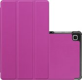 Hoesje Geschikt voor Samsung Galaxy Tab S6 Lite Hoesje Case Hard Cover Hoes Book Case Met Uitsparing Geschikt voor S Pen - Paars