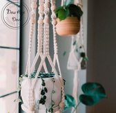 New Age Devi - Opknoping voor Hangpotten - Plantenhanger - Luxe gevlochten touw katoen - 2 stuks - plantenpot ophangen