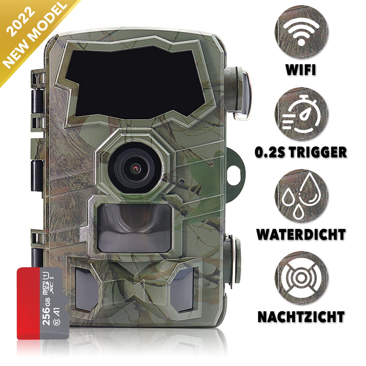 Wildcamera met Nachtzicht en Wifi Wildlife Nachtcamera Wild Camera