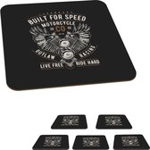 Sous-verres de verres - Mancave - Wings - Vintage - Motor - 10x10 cm - Dessous de verre - 6 pièces