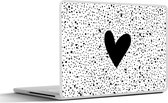 Laptop sticker - 12.3 inch - Hartje - Design - Wit - 30x22cm - Laptopstickers - Laptop skin - Cover