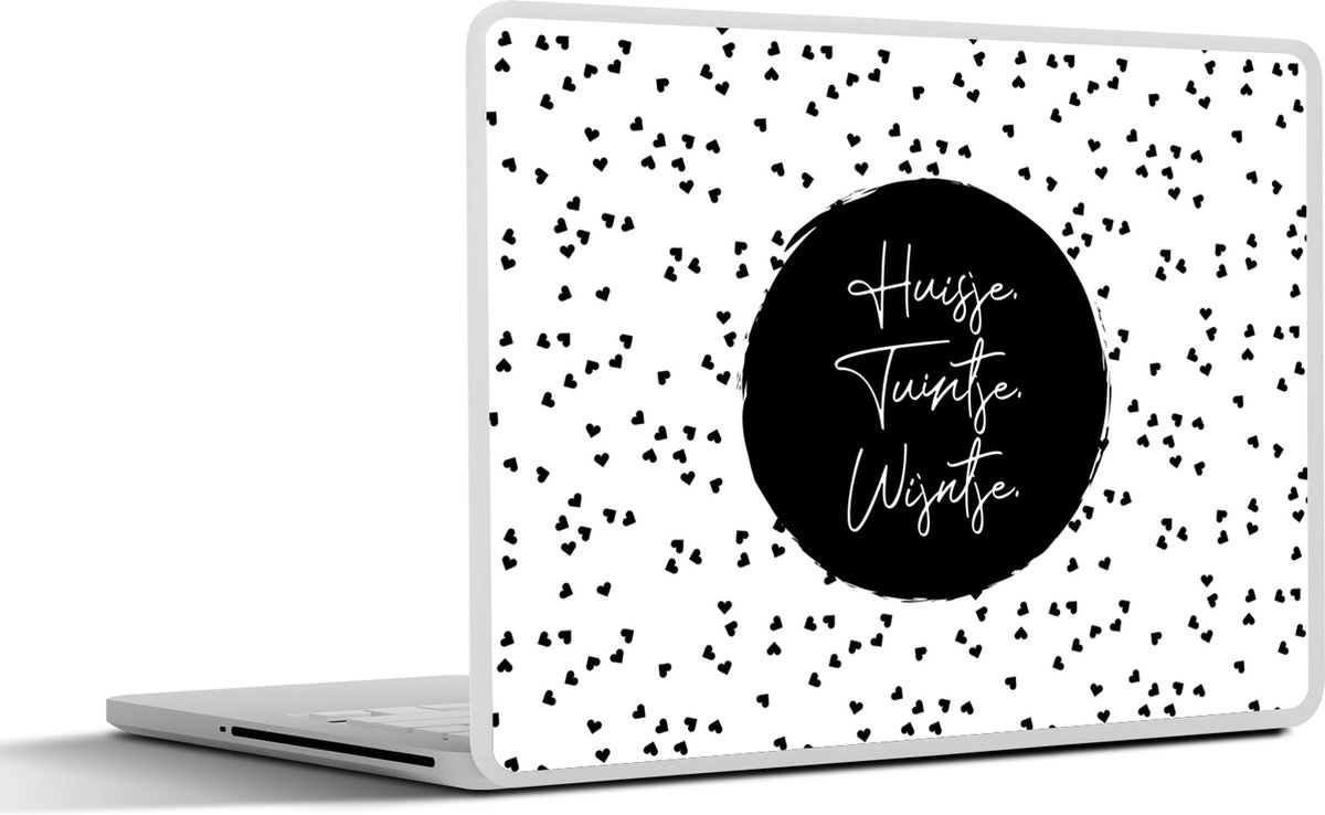 Laptop sticker - 11.6 inch - Quotes - Huisje. Tuintje. Wijntje. - Wijn - Tekst - 30x21cm - Laptopstickers - Laptop skin - Cover