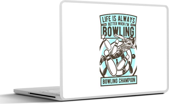 Sticker pour ordinateur portable - 13,3 pouces - Bowling - Sport- Vintage